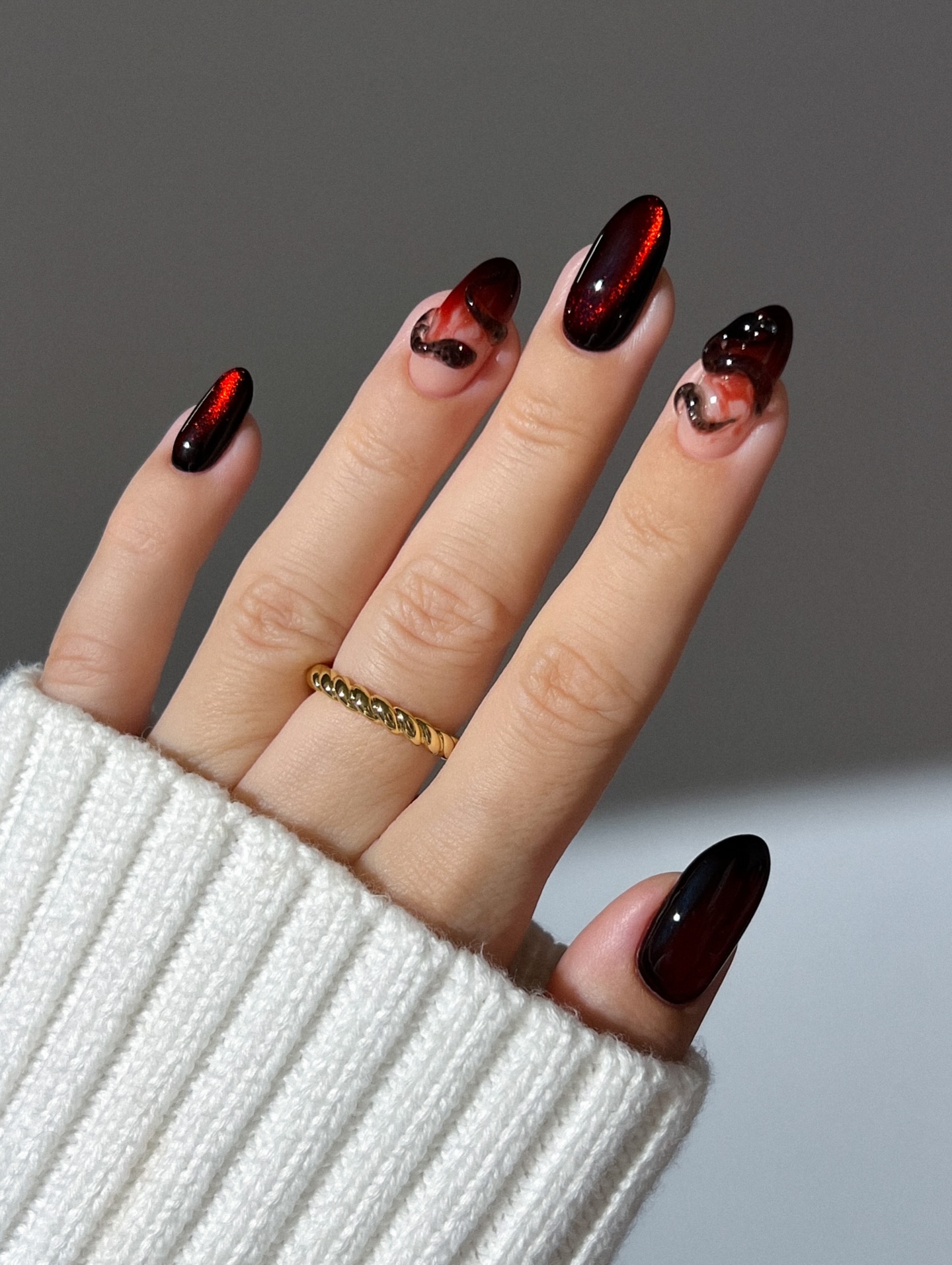 Amazon.com: senvenski Red Jelly Gel Nail Polish Kit, Red Gold